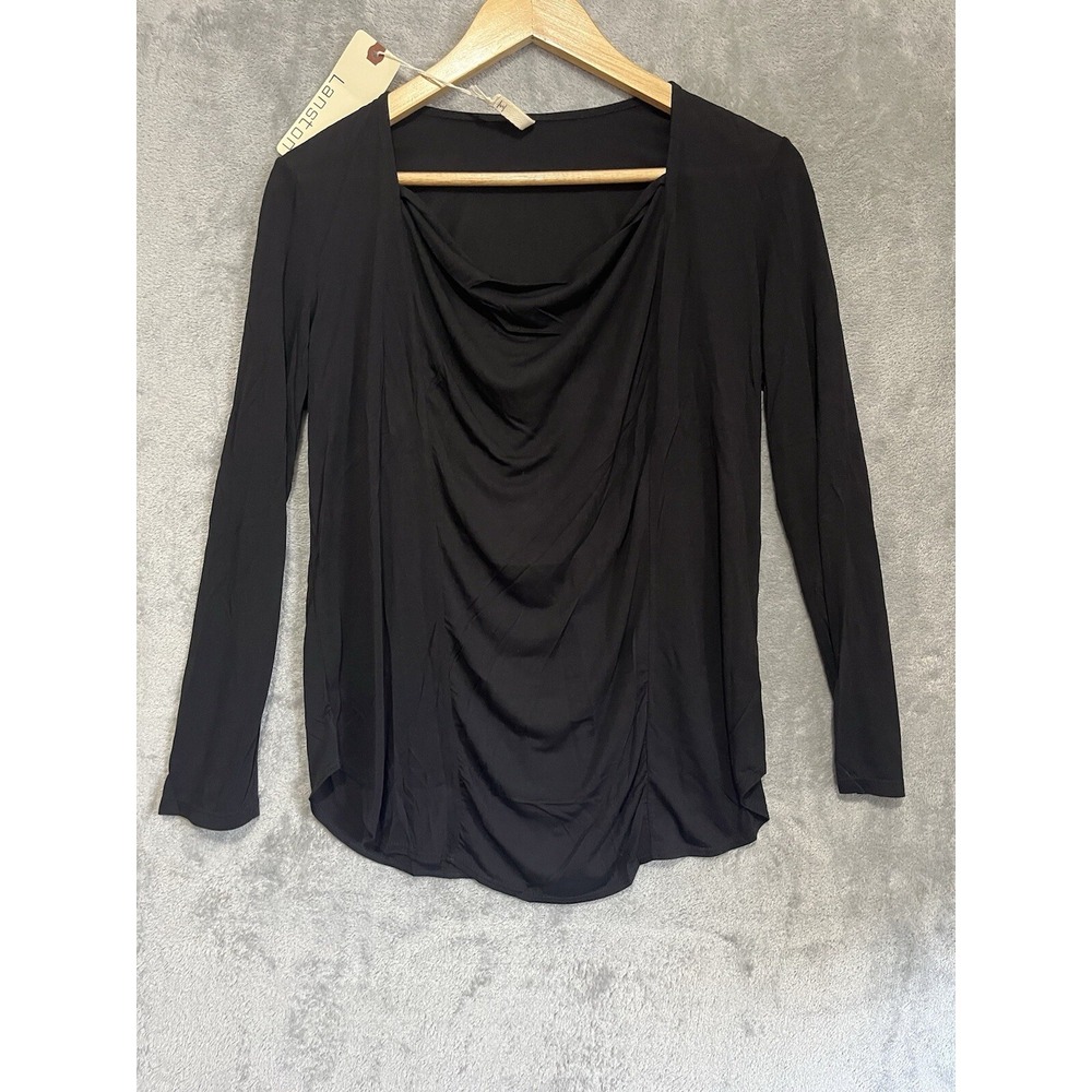 Revolve Lanston Long Sleeve Top Small Black Lightweight Sheer NWT's - Picture 3 of 9